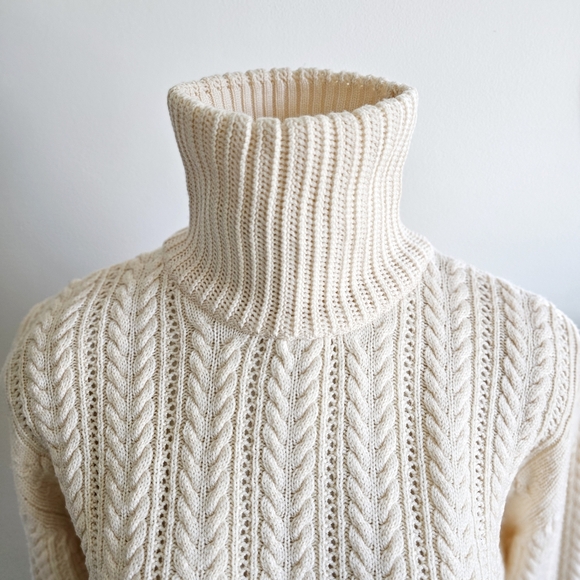 Rare 90's DKNY Wool Cream Sweater Luxury Long Sleeve Knitted Bodysuit Jumpsuit S - Picture 2 of 16